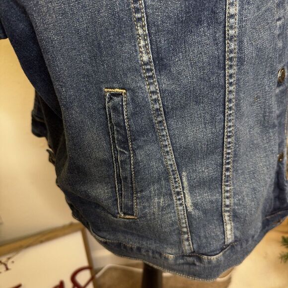 Torrid Blue Jean Denim Jacket Blue Size 3 - Picture 7 of 12